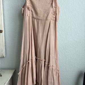 Chic Pink Casual Dress.   (E)